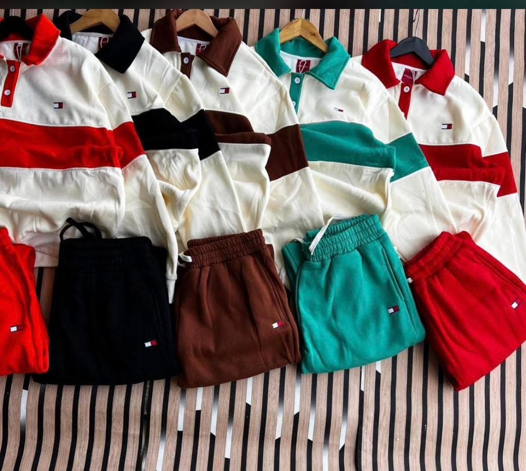 complete clothes(Tommy Hilfiger 2-Piece Colorblock Rugby Polo Tracksuit Set) — photo 1